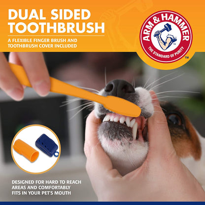 for Pets Tartar Control Dog Dental Care Kit, Dog Toothpaste Kit with Toothbrush and Finger Brush for Oral Hygiene and Fresh Breath Care, Banana Mint Flavor, 2.5 Oz, 3-Piece Kit